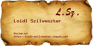 Loidl Szilveszter névjegykártya